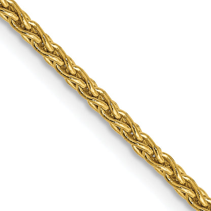 14K Yellow Gold 14 Inch 1.75mm Parisian Wheat With Lobster Clasp Chain Necklace