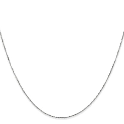 14K White Gold 20 Inch .8mm Diamond-Cut Parisian Wheat With Lobster Clasp Chain Necklace