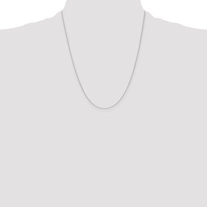 14K White Gold 22 Inch .8mm Diamond-Cut Parisian Wheat With Lobster Clasp Chain Necklace