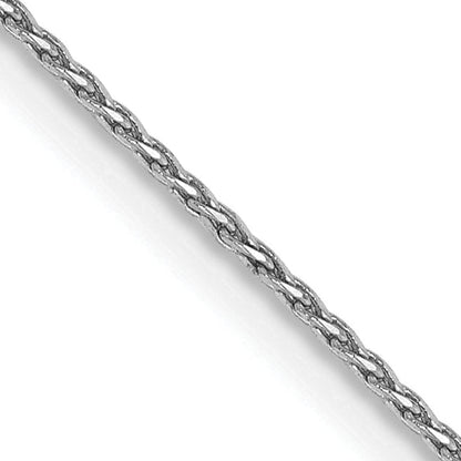 14K White Gold 30 Inch .8mm Diamond-Cut Parisian Wheat With Lobster Clasp Chain Necklace