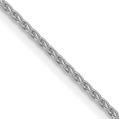 14K White Gold 24 Inch 1mm Diamond-Cut Parisian Wheat With Lobster Clasp Chain Necklace