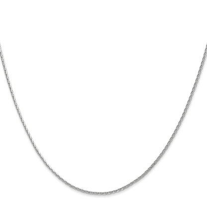 14K White Gold 24 Inch 1.5mm Diamond-Cut Parisian Wheat With Lobster Clasp Chain Necklace