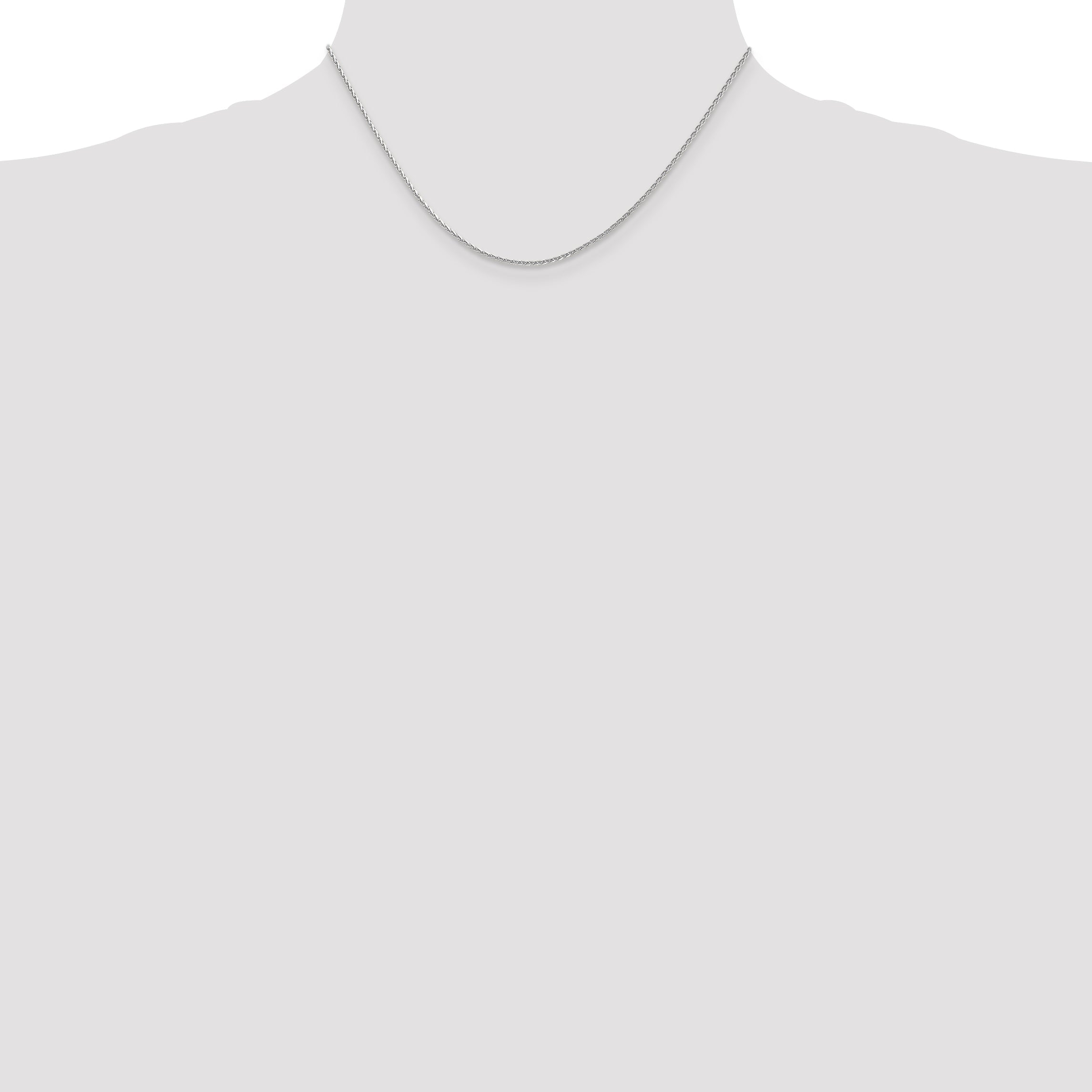 14K White Gold 16 Inch 1.5mm Diamond-Cut Parisian Wheat With Lobster Clasp Chain Necklace