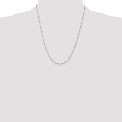 14K White Gold 22 Inch 1.5mm Diamond-Cut Parisian Wheat With Lobster Clasp Chain Necklace