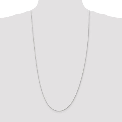 14K White Gold 30 Inch 1.5mm Diamond-Cut Parisian Wheat With Lobster Clasp Chain Necklace