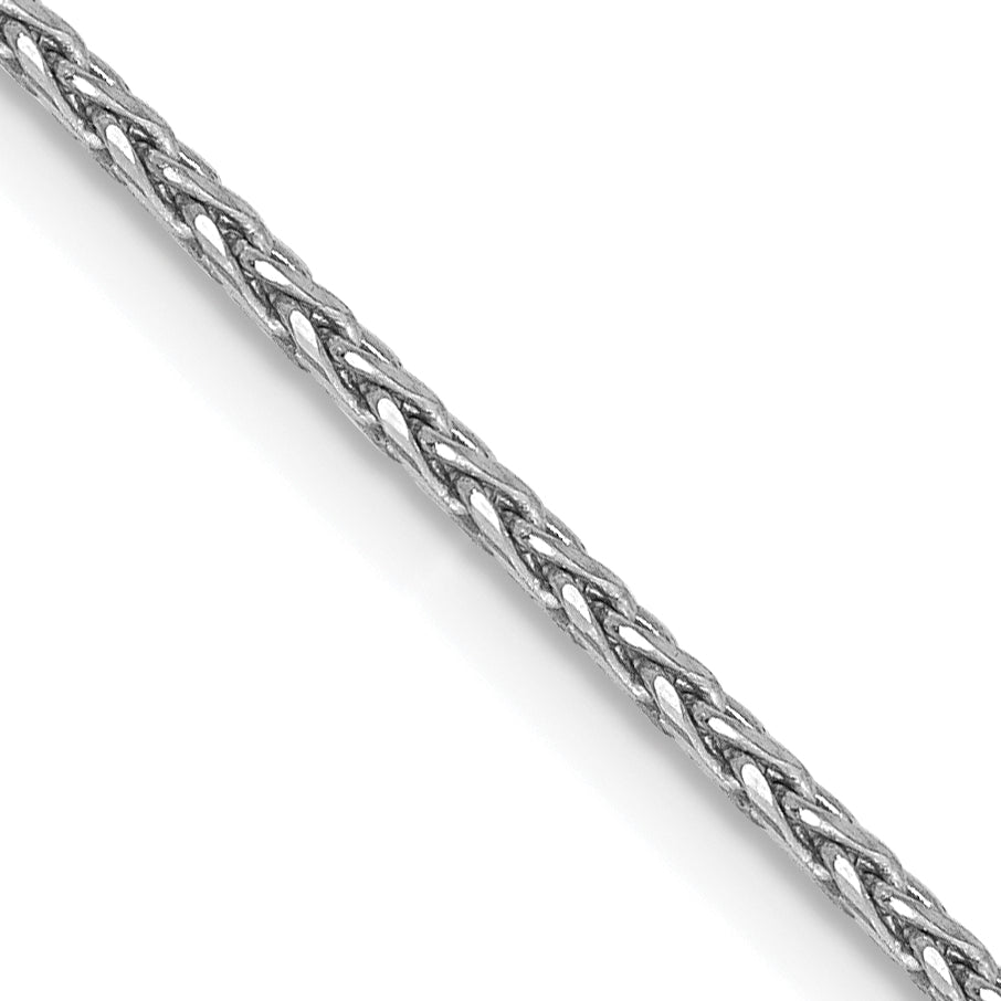 14K White Gold 16 Inch 1.5mm Diamond-Cut Parisian Wheat With Lobster Clasp Chain Necklace