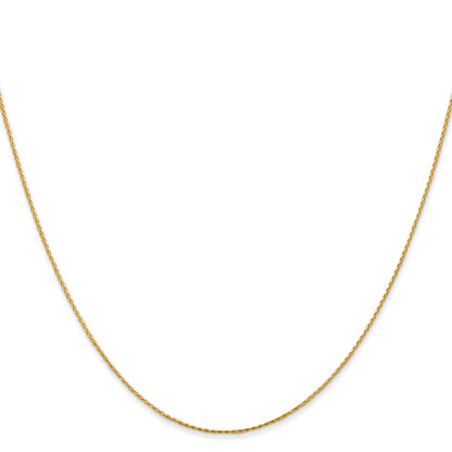 14K Yellow Gold .8mm Diamond-Cut Parisian Wheat With Lobster Clasp Chain Necklace