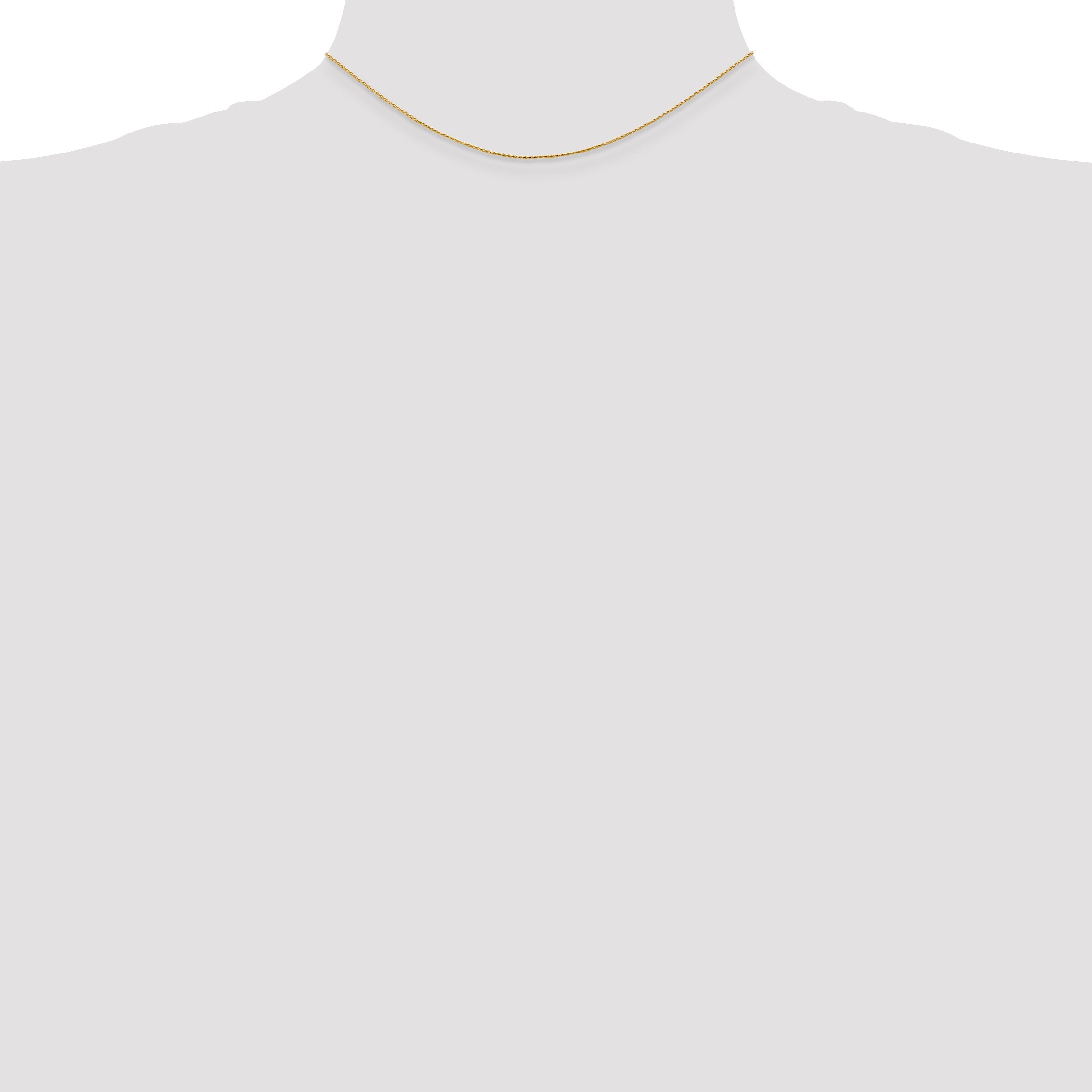 14K Yellow Gold 14 Inch .8mm Diamond-Cut Parisian Wheat With Lobster Clasp Chain Necklace