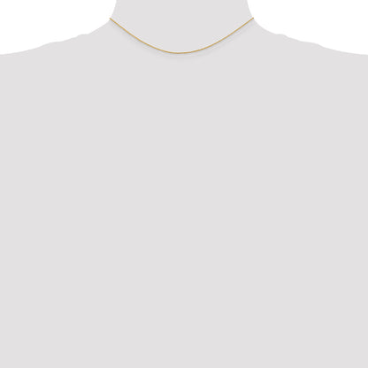 14K Yellow Gold 14 Inch .8mm Diamond-Cut Parisian Wheat With Lobster Clasp Chain Necklace