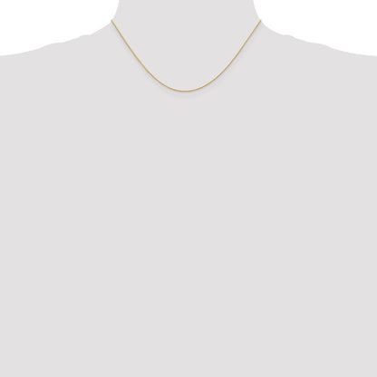 14K Yellow Gold .8mm Diamond-Cut Parisian Wheat With Lobster Clasp Chain Necklace