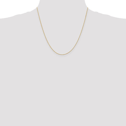 14K Yellow Gold .8mm Diamond-Cut Parisian Wheat With Lobster Clasp Chain Necklace
