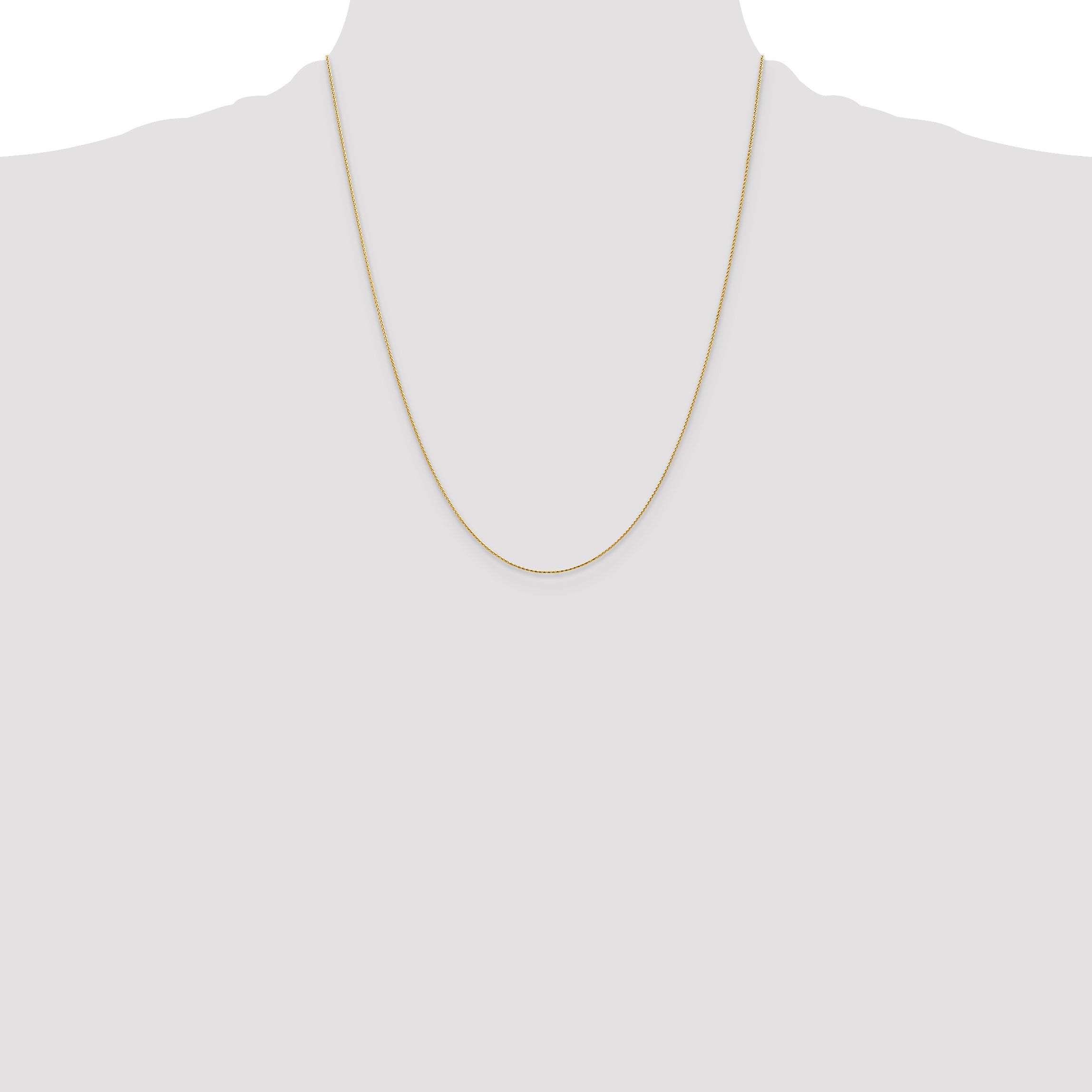 14K Yellow Gold .8mm Diamond-Cut Parisian Wheat With Lobster Clasp Chain Necklace