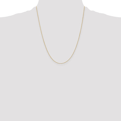 14K Yellow Gold .8mm Diamond-Cut Parisian Wheat With Lobster Clasp Chain Necklace
