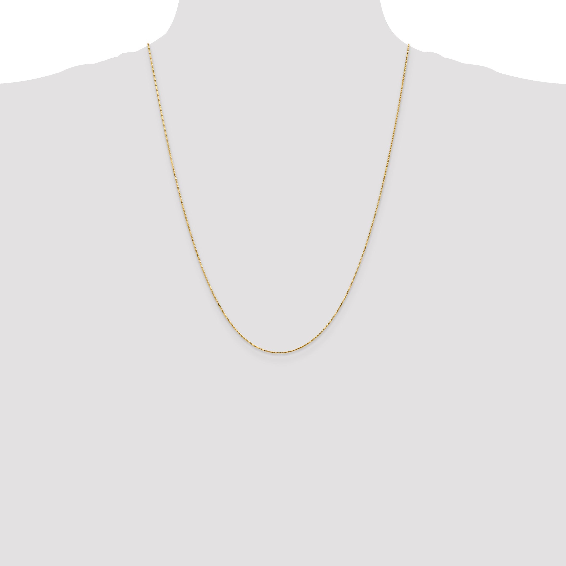 14K Yellow Gold .8mm Diamond-Cut Parisian Wheat With Lobster Clasp Chain Necklace