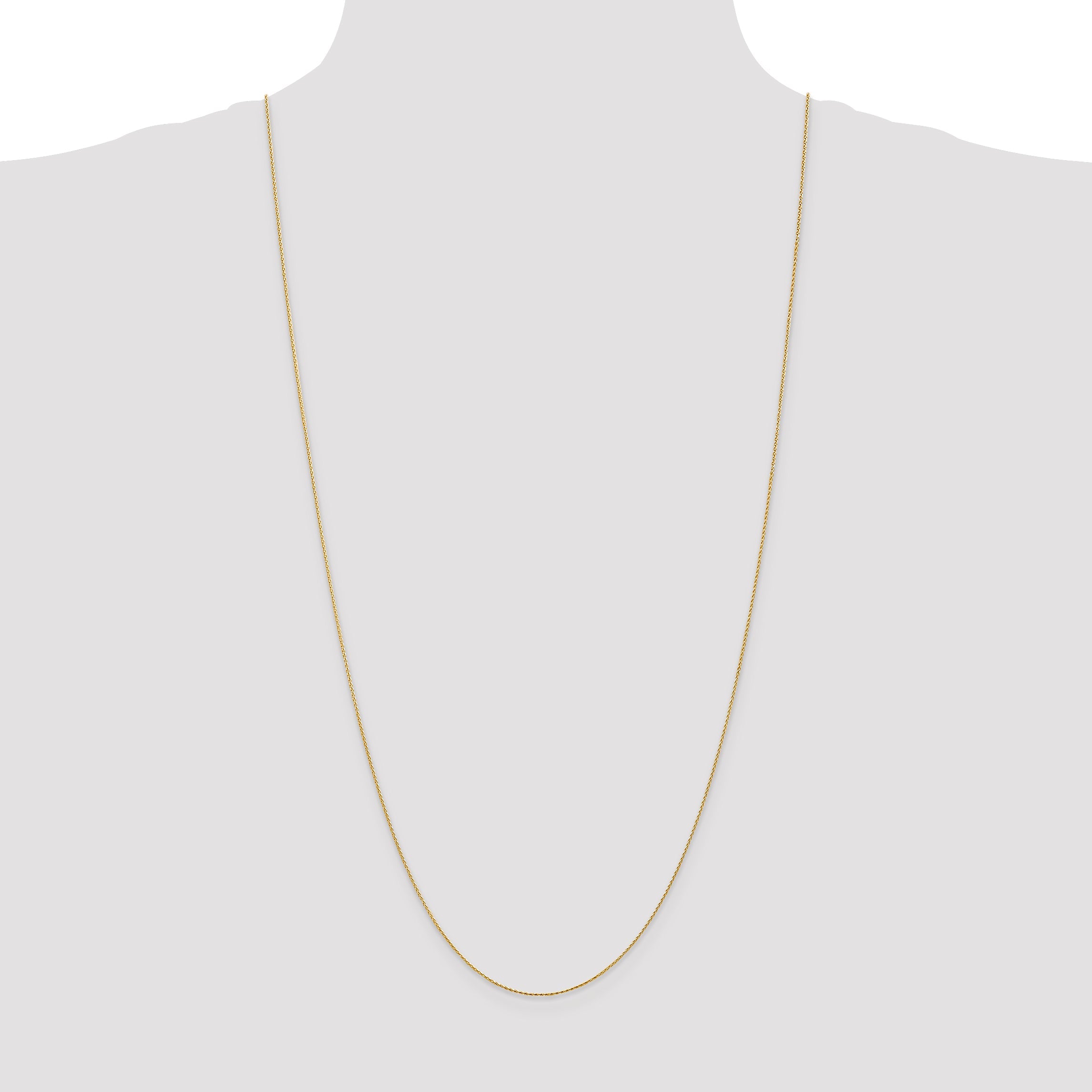 14K Yellow Gold .8mm Diamond-Cut Parisian Wheat With Lobster Clasp Chain Necklace