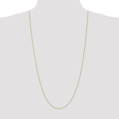 14K Yellow Gold .8mm Diamond-Cut Parisian Wheat With Lobster Clasp Chain Necklace