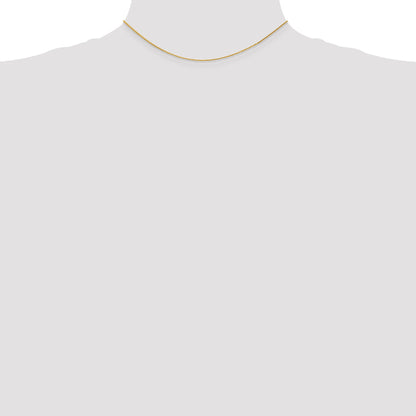 14K Yellow Gold 14 Inch 1mm Diamond-Cut Parisian Wheat With Lobster Clasp Chain Necklace