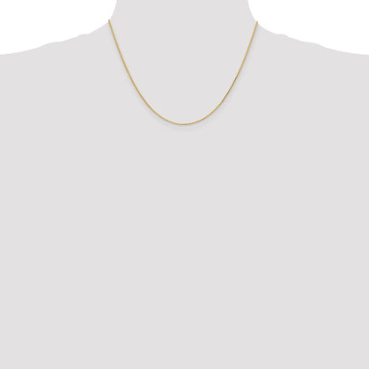 14K Yellow Gold 1mm Diamond-Cut Parisian Wheat With Lobster Clasp Chain Necklace