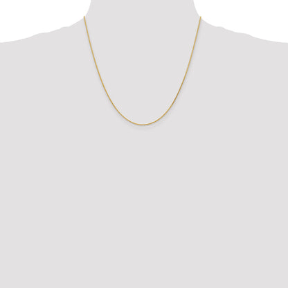 14K Yellow Gold 1mm Diamond-Cut Parisian Wheat With Lobster Clasp Chain Necklace