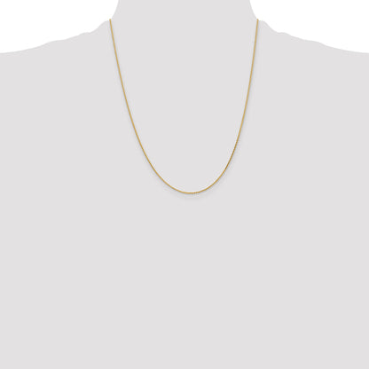 14K Yellow Gold 1mm Diamond-Cut Parisian Wheat With Lobster Clasp Chain Necklace