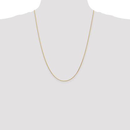 14K Yellow Gold 1mm Diamond-Cut Parisian Wheat With Lobster Clasp Chain Necklace