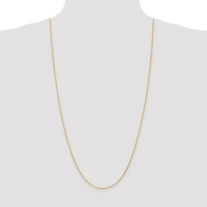 14K Yellow Gold 1mm Diamond-Cut Parisian Wheat With Lobster Clasp Chain Necklace
