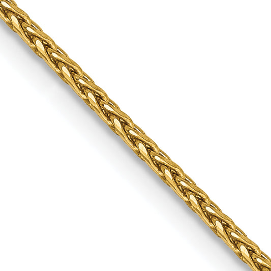 14K Yellow Gold 16 Inch 1.5mm Diamond-Cut Parisian Wheat With Lobster Clasp Chain Necklace