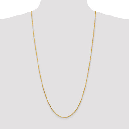 14K Yellow Gold 1.9mm Diamond-Cut Parisian Wheat With Lobster Clasp Chain Necklace
