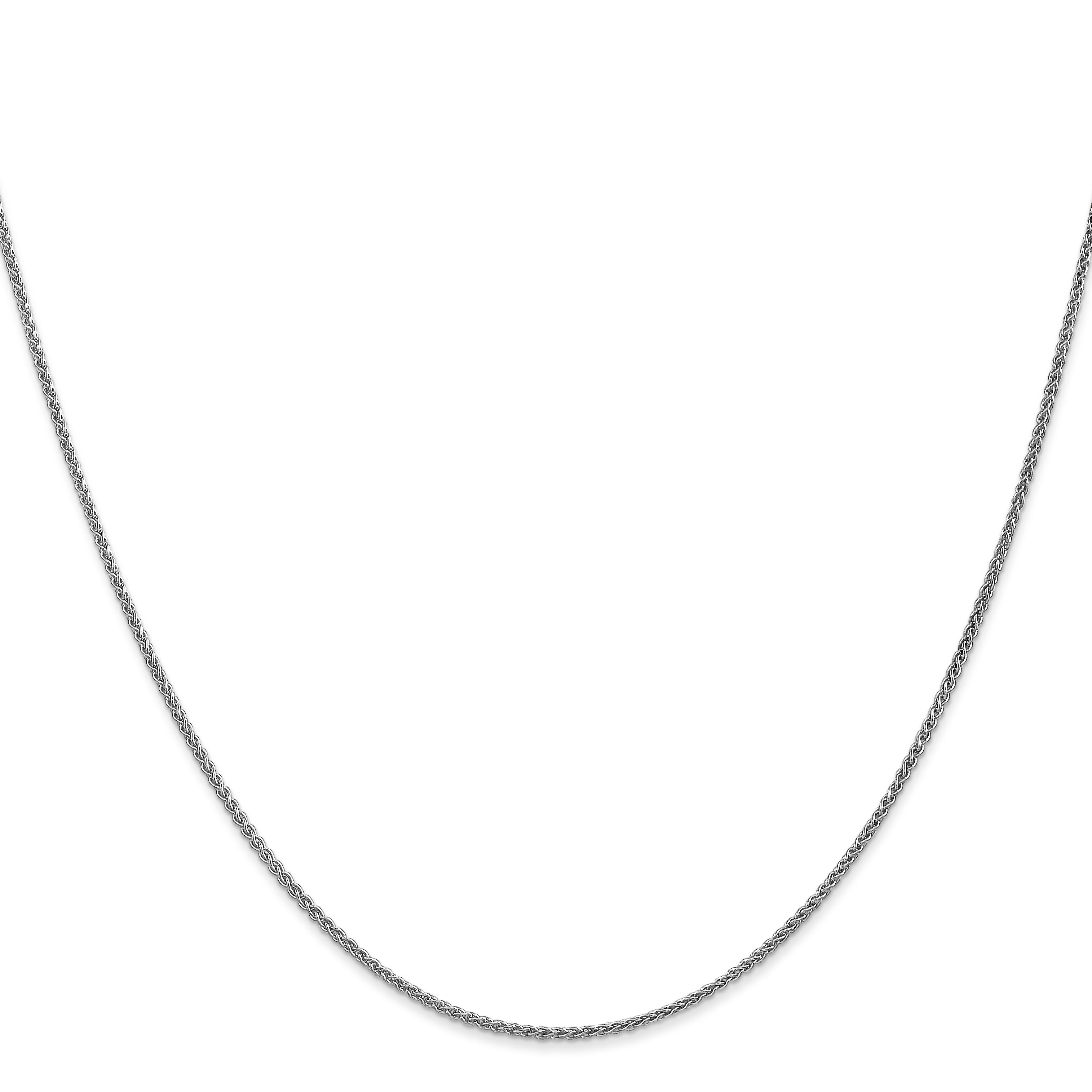 14K White Gold 14 Inch 1.25mm Spiga With Lobster Clasp Chain Necklace