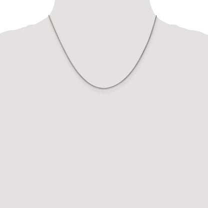 14K White Gold 1.25mm Spiga With Lobster Clasp Chain Necklace