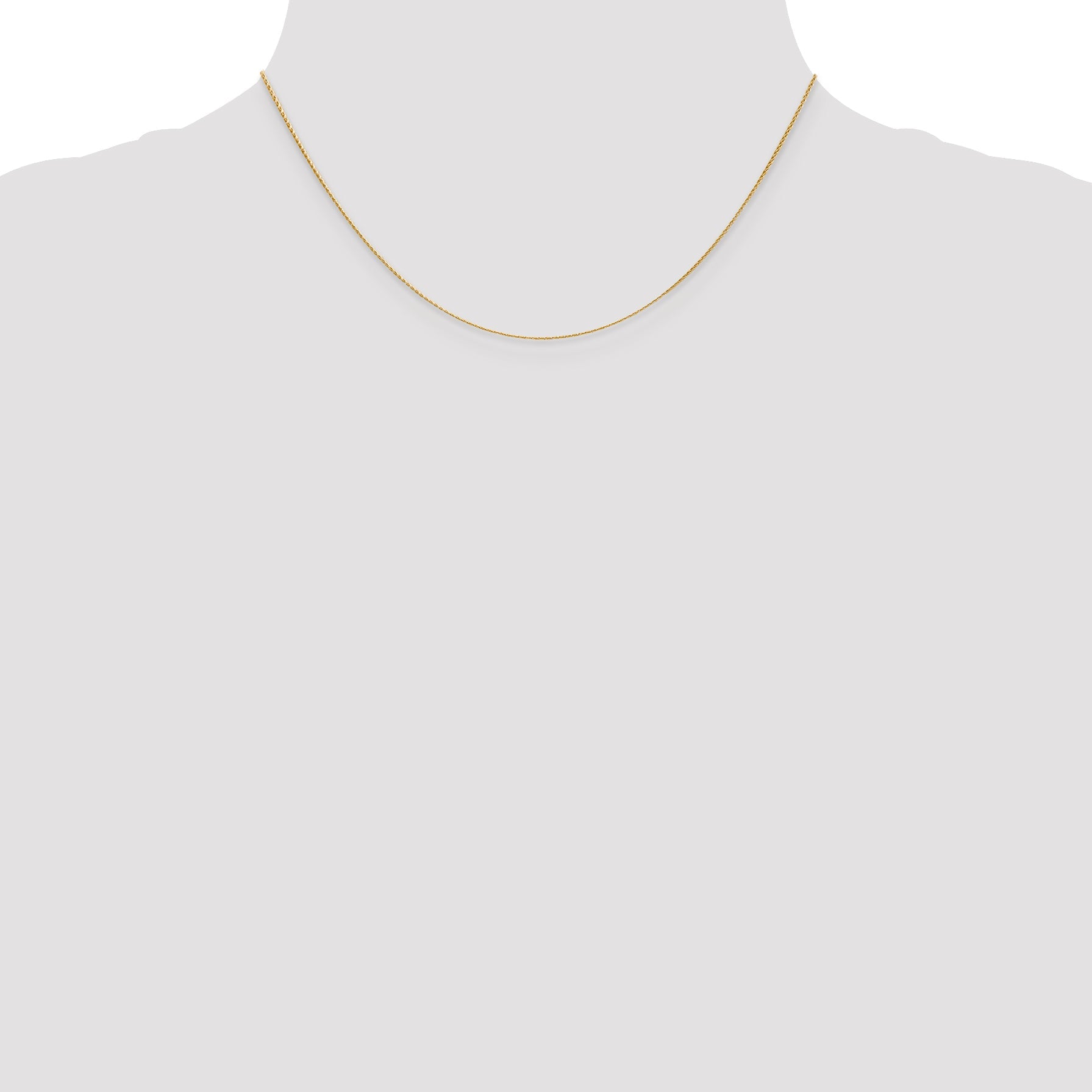 14K Yellow Gold .7mm Round Parisian Wheat With Lobster Clasp Chain Necklace