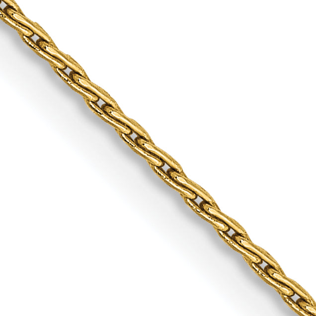 14K Yellow Gold 16 Inch 1mm Round Parisian Wheat With Lobster Clasp Chain Necklace