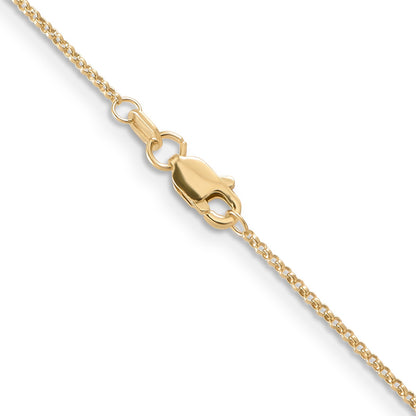 14K Yellow Gold 1.15mm Rolo With Lobster Clasp Pendant Chain Necklace
