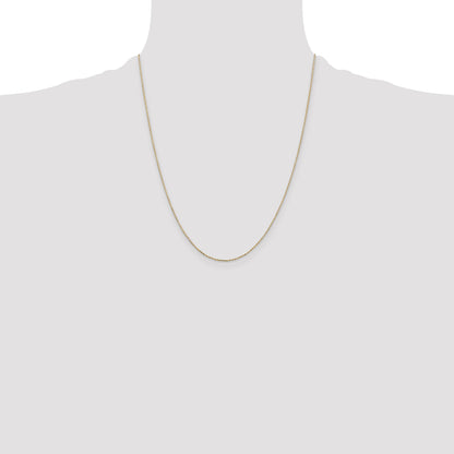 14K Yellow Gold .8mm Diamond-Cut Cable With Lobster Clasp Chain Necklace