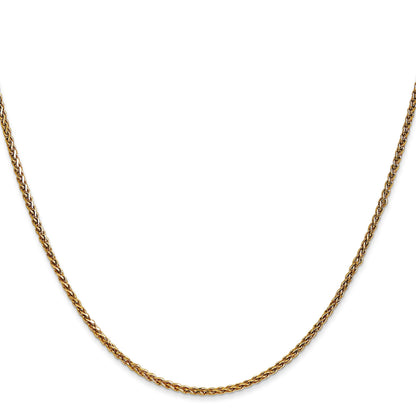 14K Yellow Gold 1.7mm Diamond-Cut Spiga With Lobster Clasp Chain Necklace