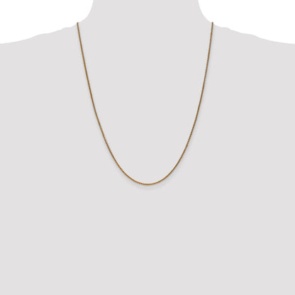 14K Yellow Gold 1.7mm Diamond-Cut Spiga With Lobster Clasp Chain Necklace