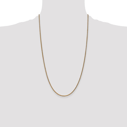 14K Yellow Gold 1.7mm Diamond-Cut Spiga With Lobster Clasp Chain Necklace