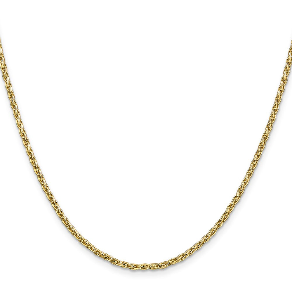14K Yellow Gold 22 Inch 2.25mm Parisian Wheat With Lobster Clasp Chain Necklace
