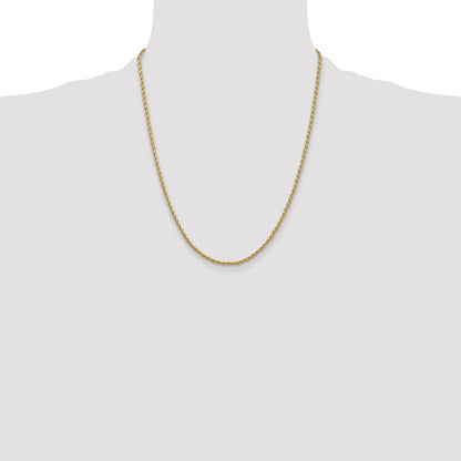 14K Yellow Gold 22 Inch 2.25mm Parisian Wheat With Lobster Clasp Chain Necklace
