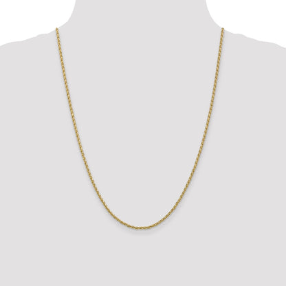 14K Yellow Gold 24 Inch 2.25mm Parisian Wheat With Lobster Clasp Chain Necklace