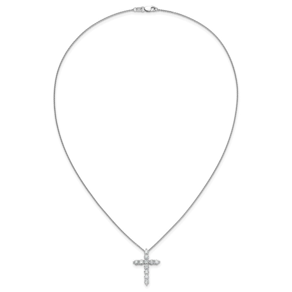 14K White Gold True Origin 1 1/2 Carat Lab Grown Diamond Vs Def 18 Inch Cross Pendant Necklace