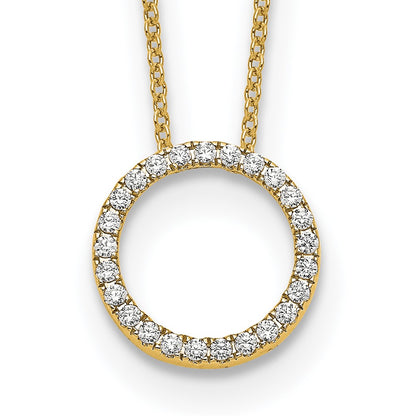 14K Yellow Gold True Origin 1/4 Carat Lab Grown Diamond Vs Def 18 Inch Eternity Pendant Necklace