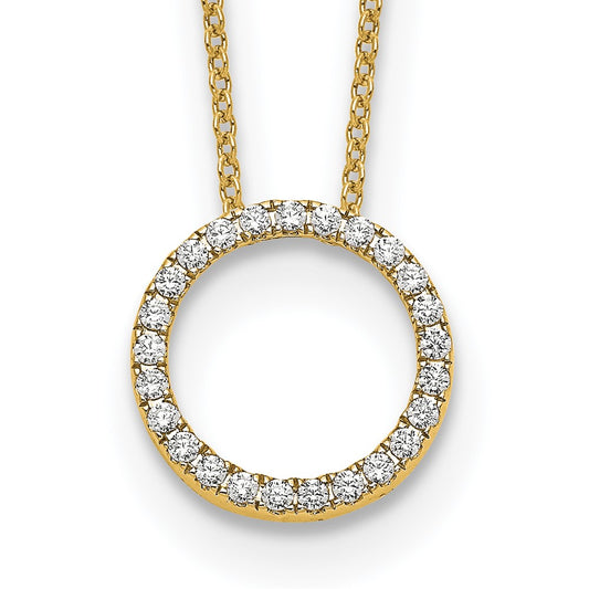14K Yellow Gold True Origin 1/4 Carat Lab Grown Diamond Vs Def 18 Inch Eternity Pendant Necklace