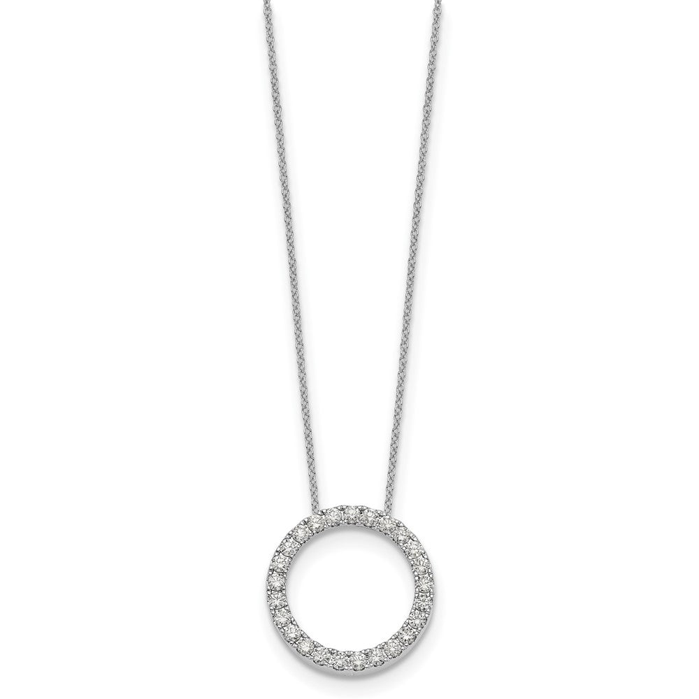 14K White Gold True Origin 1 Carat Lab Grown Diamond Vs Def 18 Inch Eternity Pendant Necklace