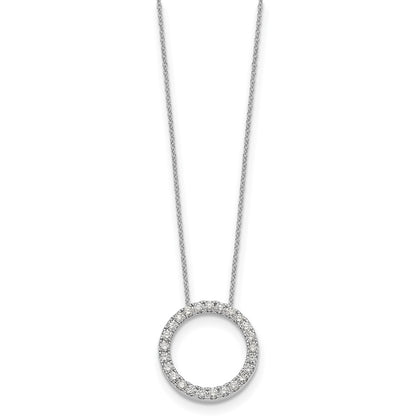 14K White Gold True Origin 1 Carat Lab Grown Diamond Vs Def 18 Inch Eternity Pendant Necklace