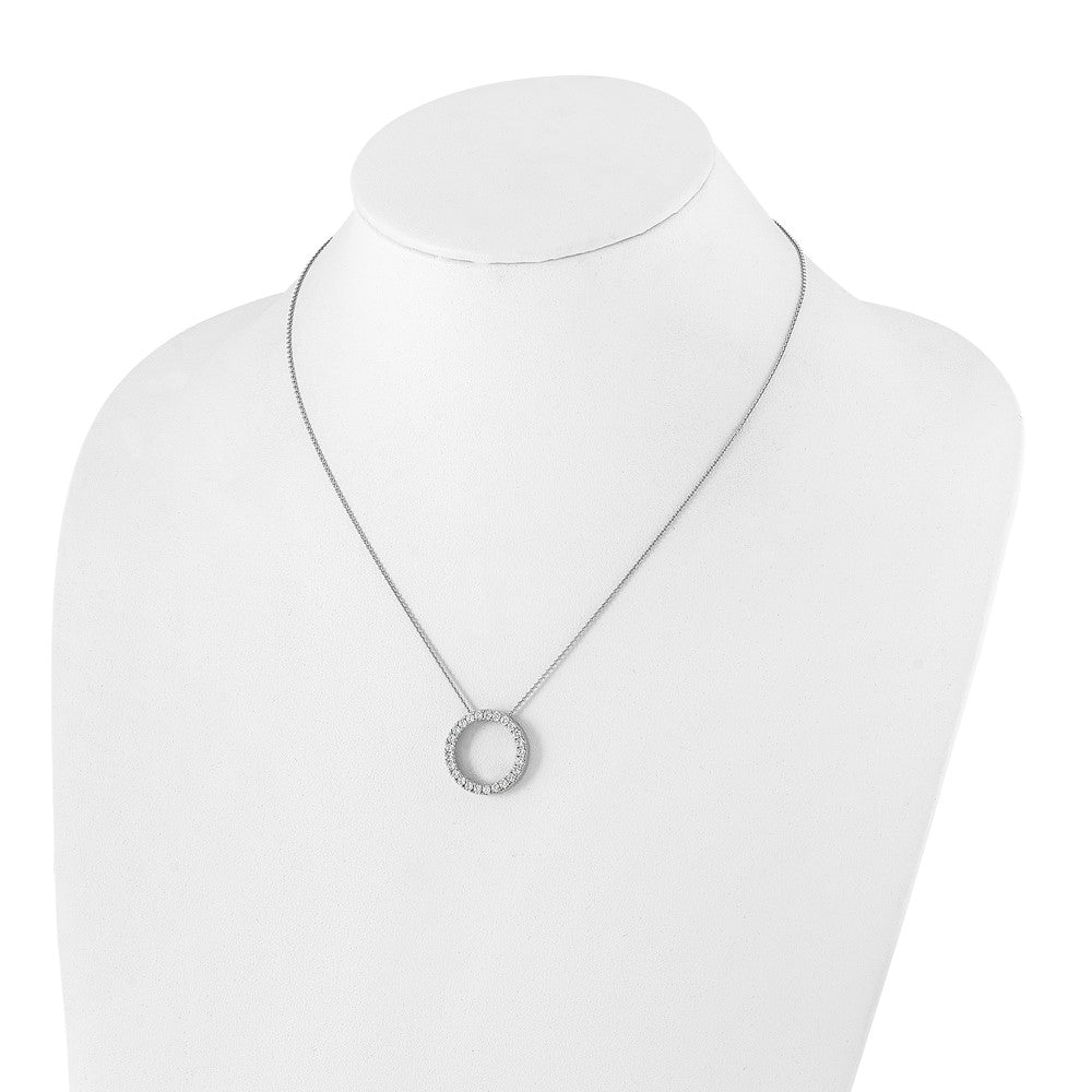 14K White Gold True Origin 1 Carat Lab Grown Diamond Vs Def 18 Inch Eternity Pendant Necklace