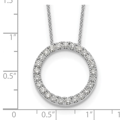 14K White Gold True Origin 1 Carat Lab Grown Diamond Vs Def 18 Inch Eternity Pendant Necklace
