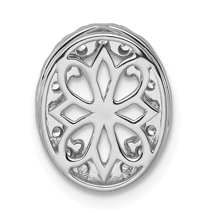 14k White Gold 1/2 Ct. Lab Grown Diamond VS/SI+ G+ Halo Chain Slide Pendant