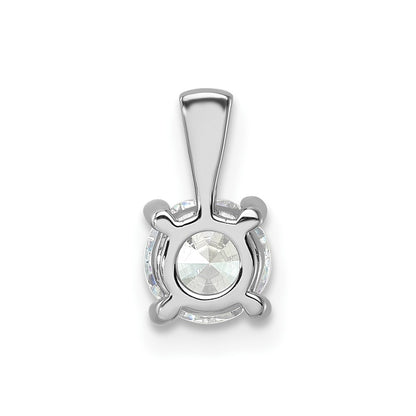 14k White Gold 3/4 Ct. Lab Grown Diamond VS/SI+ G+ Round Complete Four Prong Pendant