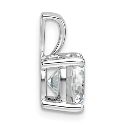 14k White Gold 2 1/2 Ct. Lab Grown Diamond VS/SI+ G+ Round Four Prong Pendant